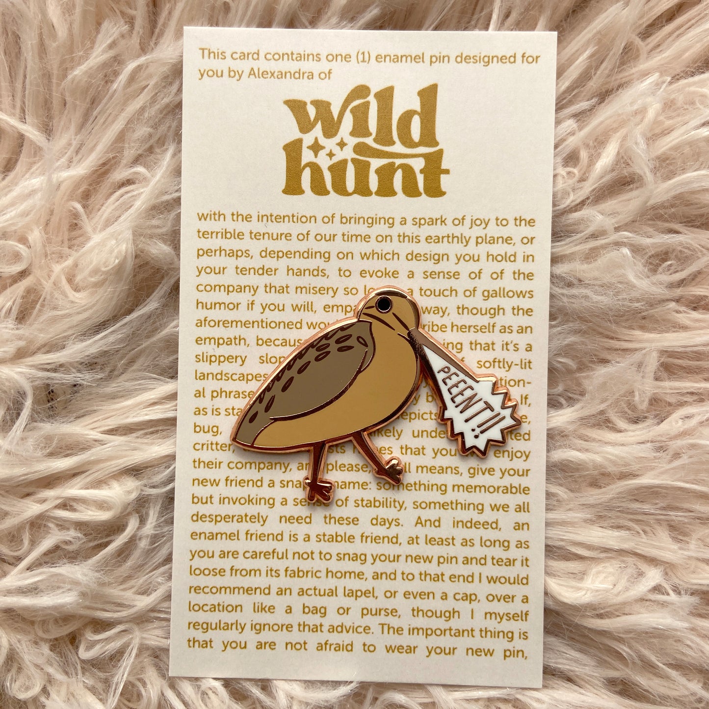 Woodcock Peent Enamel Pin