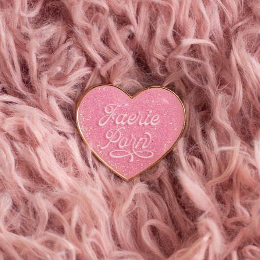 Faerie P*rn Glitter Heart Enamel Pin