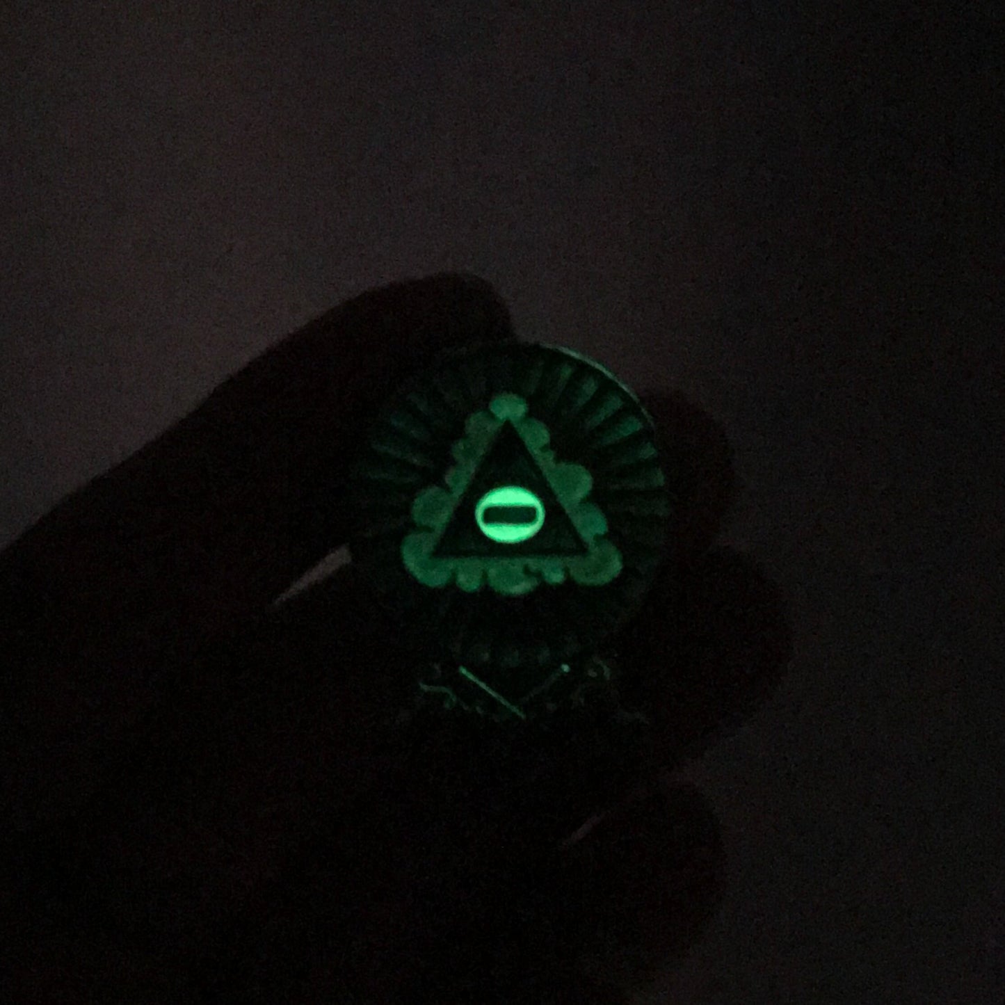 Glowing Crystal Ball Enamel Pin (The Knitter's Oracle)