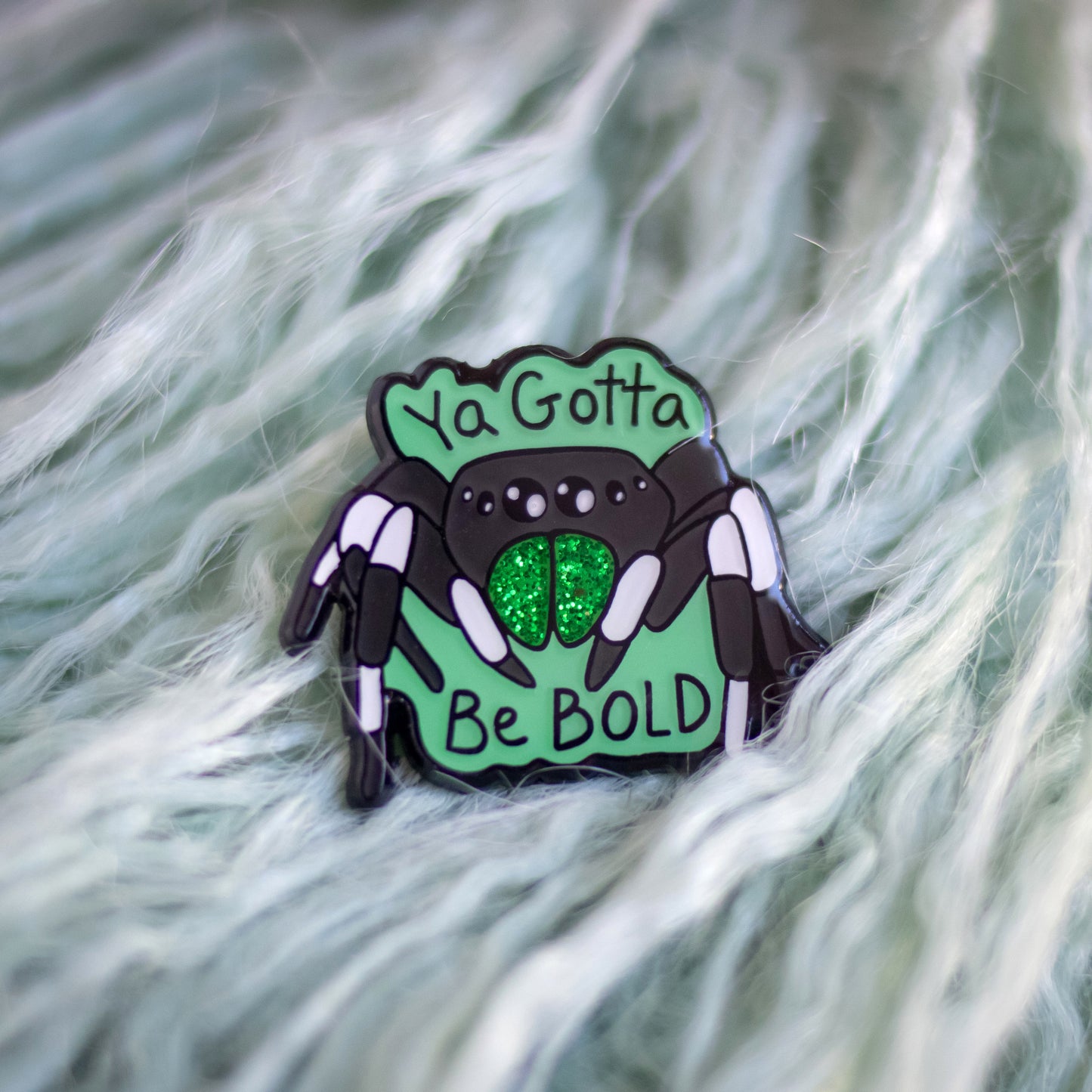 Gotta Be Bold Jumping Spider Enamel Pin