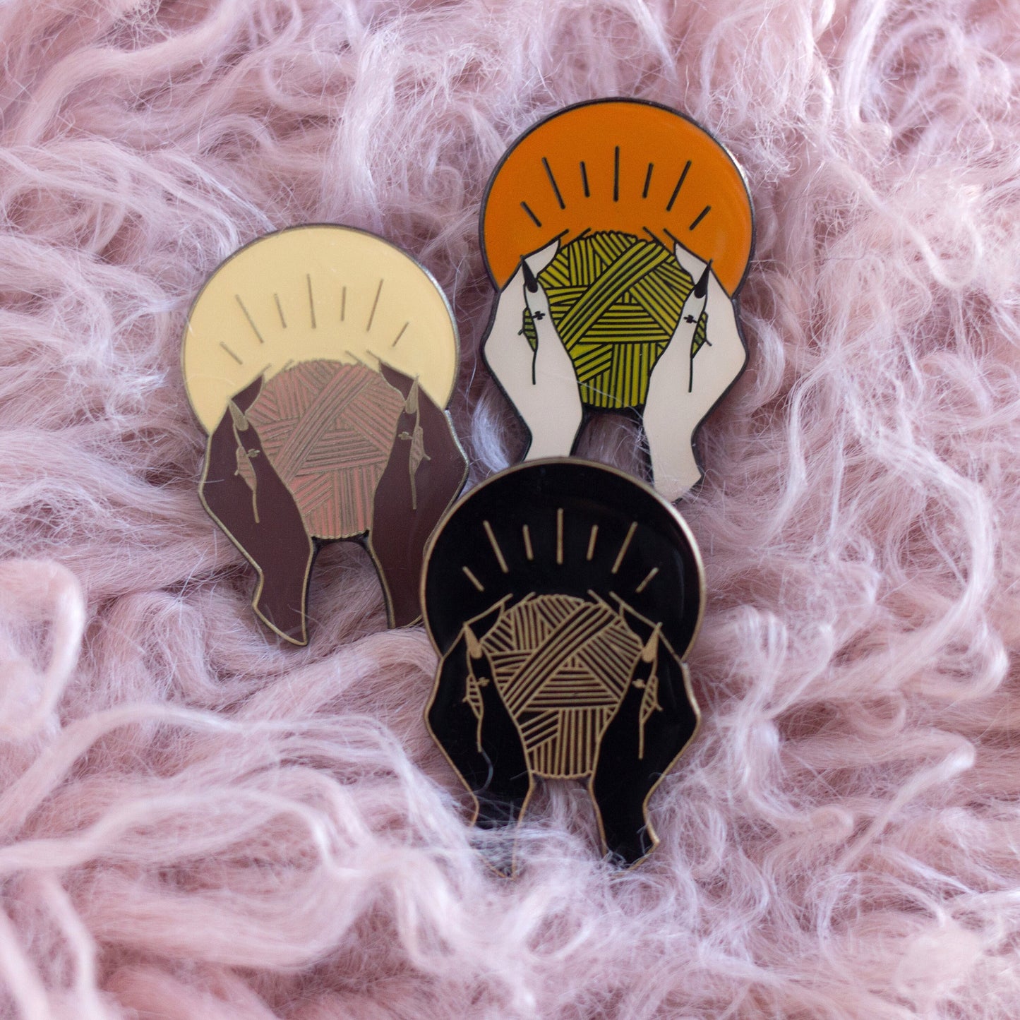 Yarnbearer Enamel Pin - Yellow