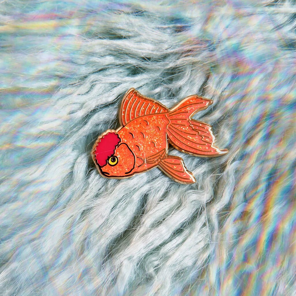 Oranda Goldfish Enamel Pin