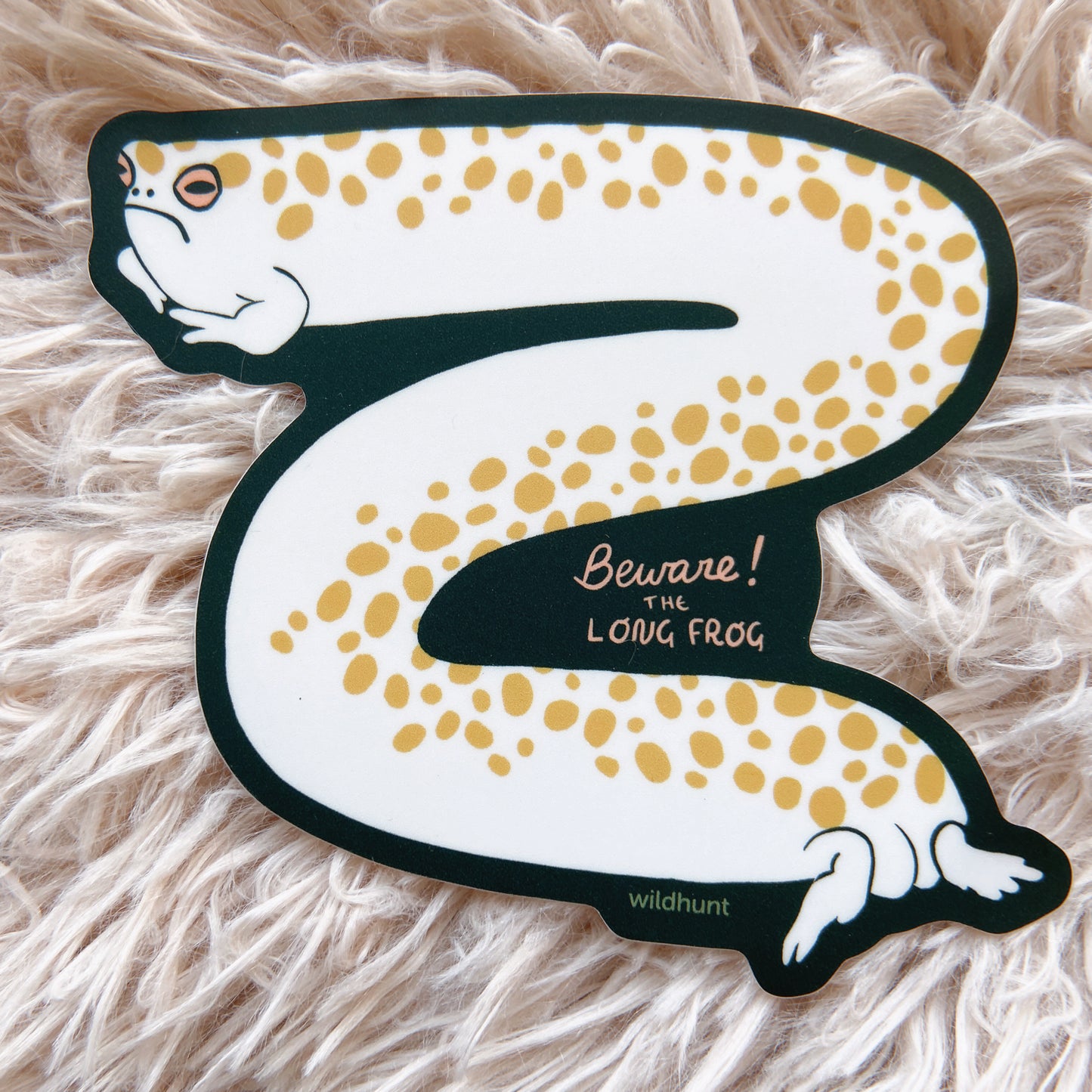 Long Frog Vinyl Sticker