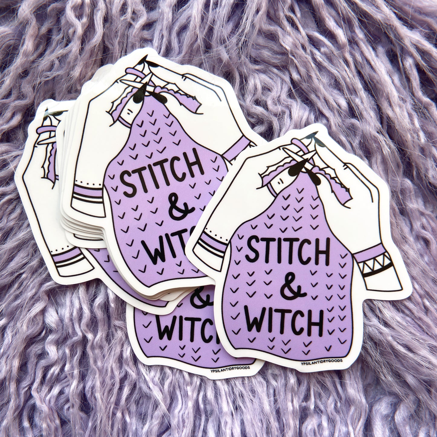 Stitch & Witch Vinyl Sticker
