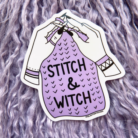 Stitch & Witch Vinyl Sticker