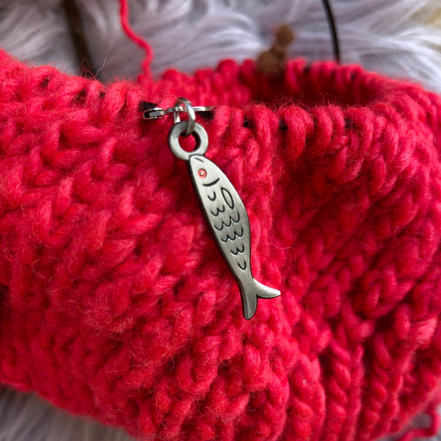 Sardine Enamel Stitch Markers - Set of 3