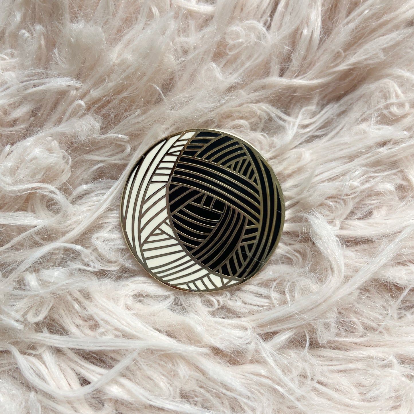 Knitting Moon Enamel Pin
