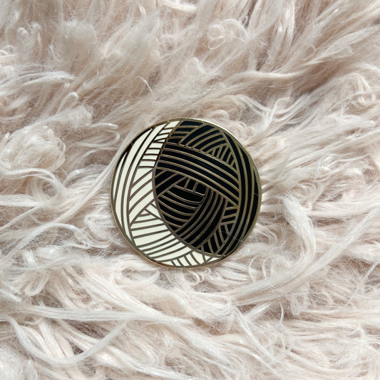 Knitting Moon Enamel Pin