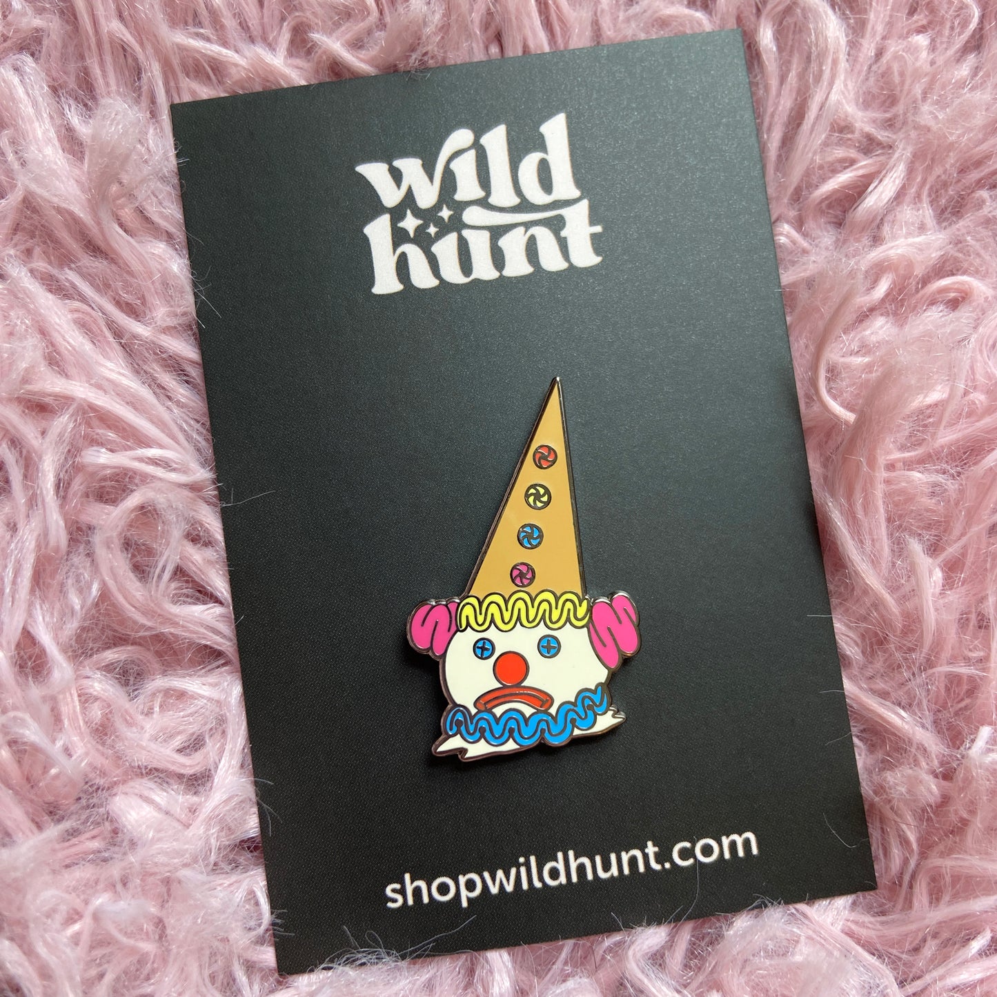 Clown Ice Cream Cone Enamel Pin
