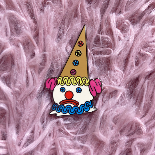 Clown Ice Cream Cone Enamel Pin