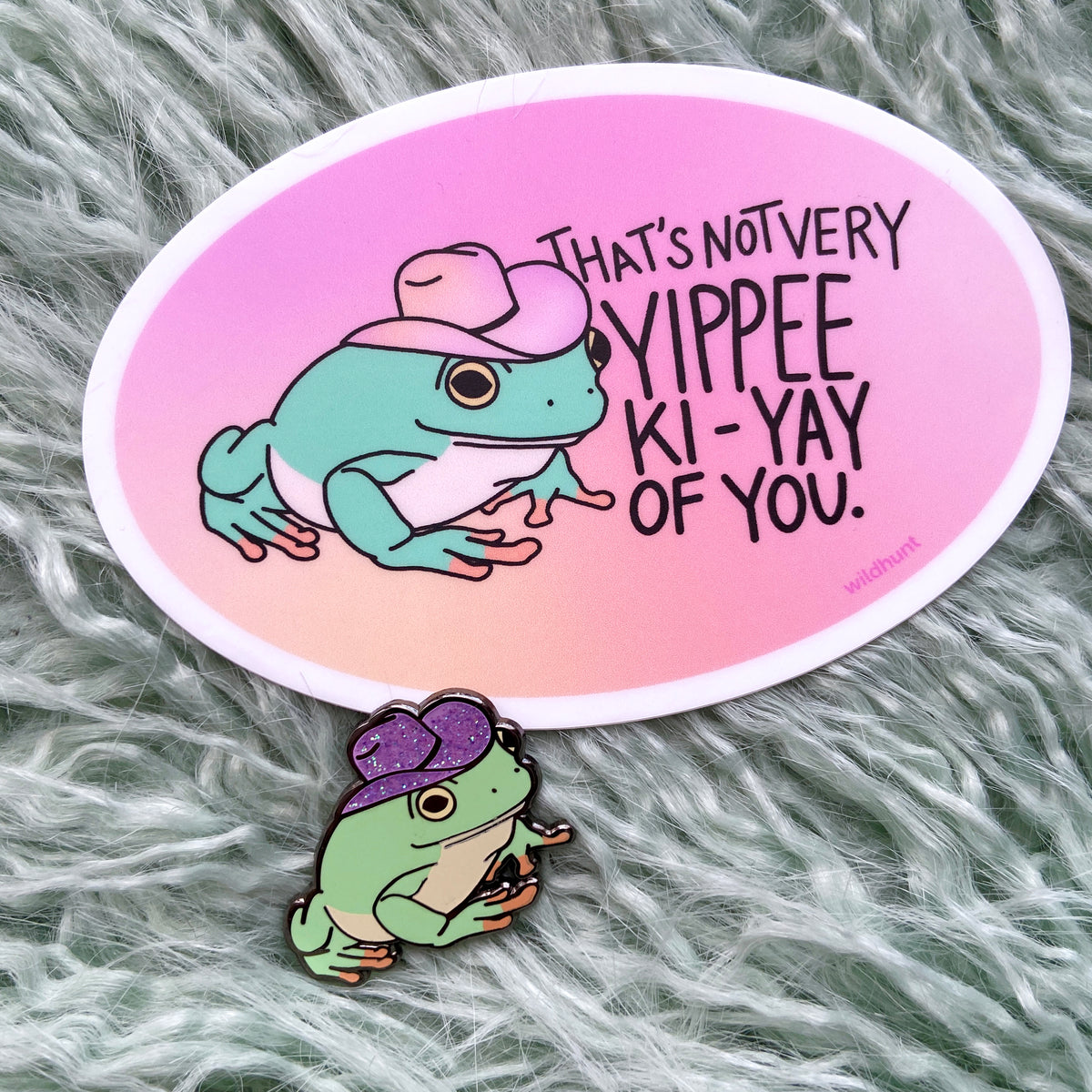Cowboy Frog Sticker Cowboy Frog Matte Vinyl Sticker – Wild Hunt