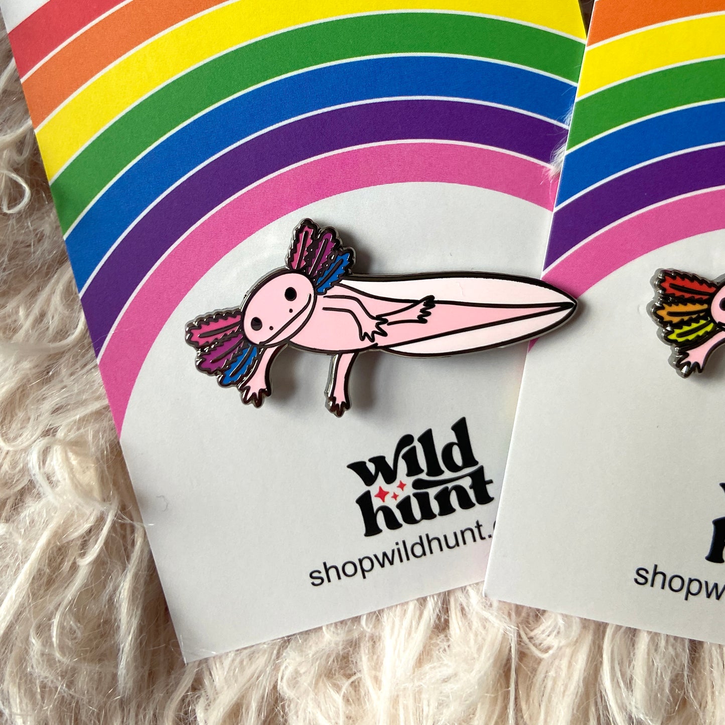 Pride Axolotl Enamel Pins (Six Variants!)