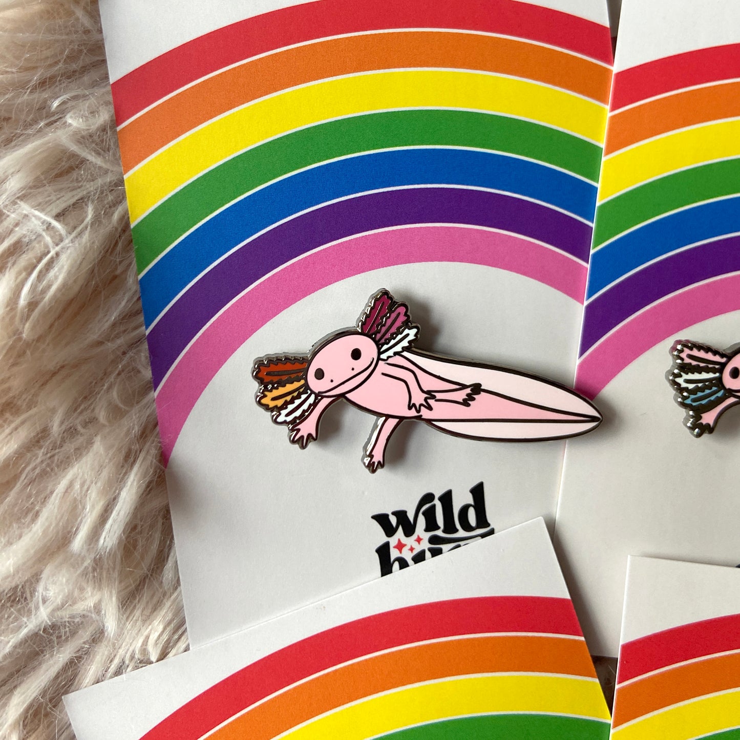 Pride Axolotl Enamel Pins (Six Variants!)