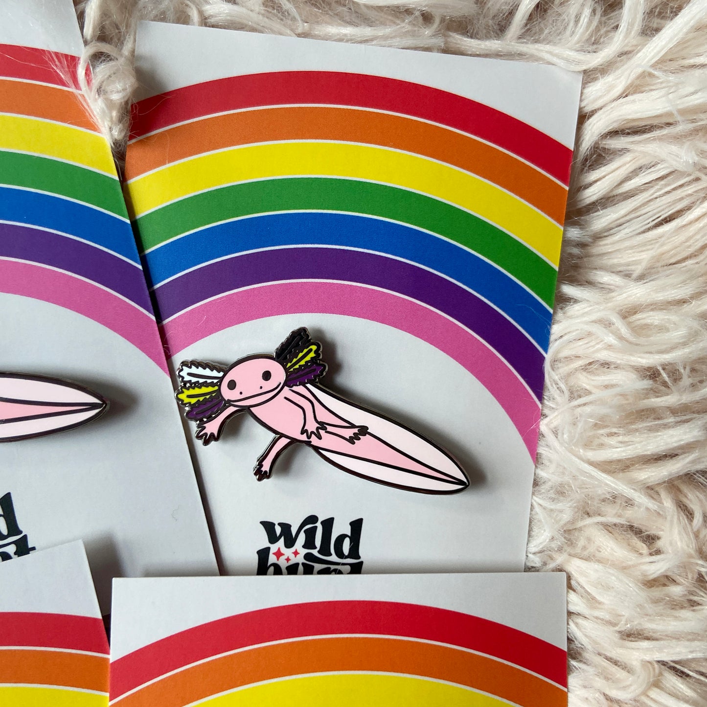 Pride Axolotl Enamel Pins (Six Variants!)