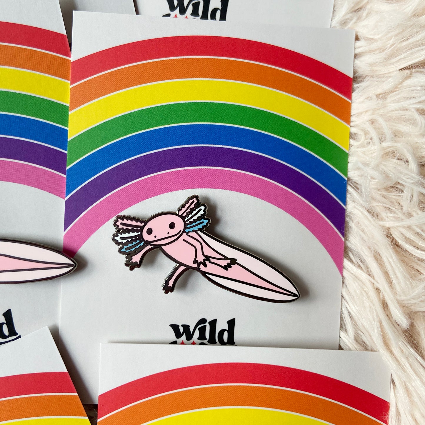 Pride Axolotl Enamel Pins (Six Variants!)