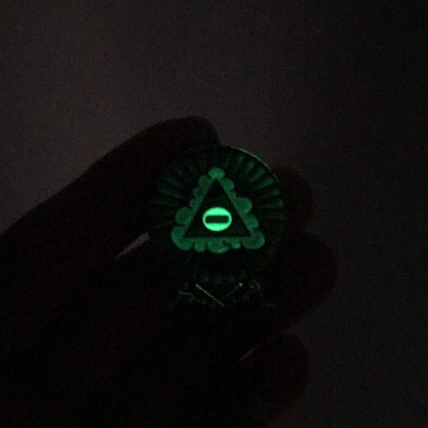Glowing Crystal Ball Enamel Pin (The Knitter's Oracle)