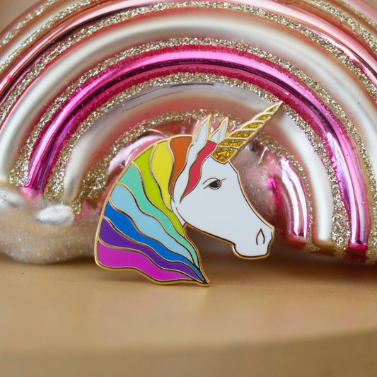 Unicorn Enamel Pin - Rainbow (LGBTQ+ Flag)