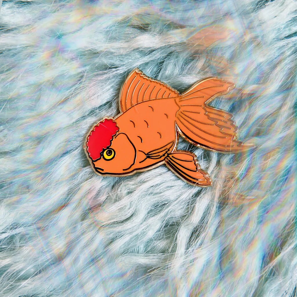 Oranda Goldfish Enamel Pin