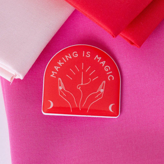 Making is Magic Enamel Pin- Red