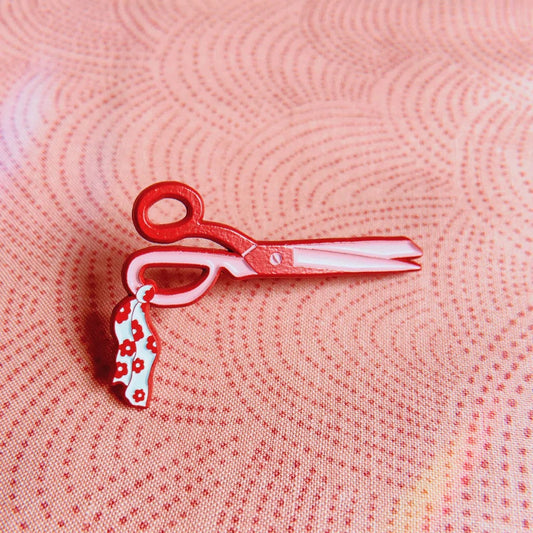 Fabric Scissors Enamel Pin