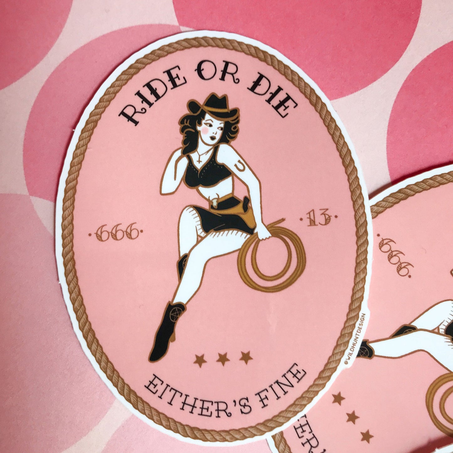 Ride or Die Cowgirl Sticker